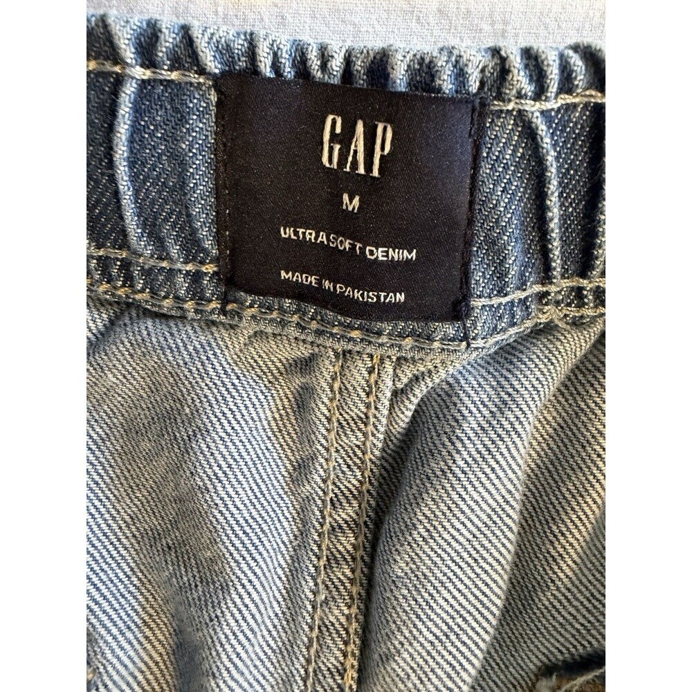Gap Women Size M Horseshoe Barrel Ultra Soft Easy Pull On Mid Rise Jeans - Picture 7 of 9
